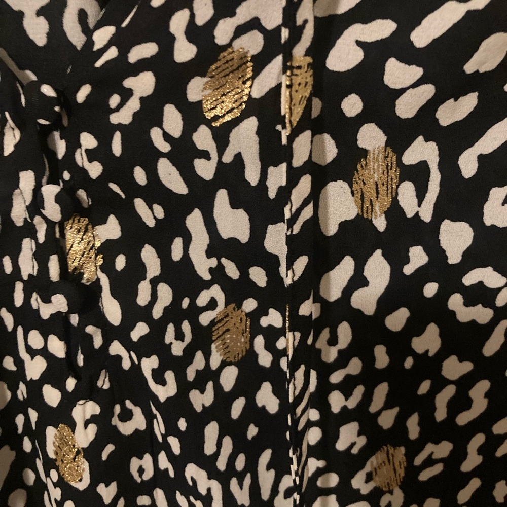 Blu Pepper Black Blouse with Gold Accents - Picture 4 of 4